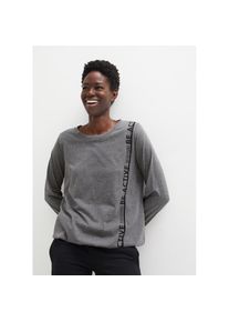 bonprix , T-Shirt , grau meliert bedruckt , 56/58 (XXXL) , 56/58 (XXXL) , Sport-Langarmshirt im lässigen Loose Fit