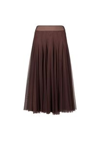 Zero, Damen, Faltenrock &raquo;Meshrock mit Gummibund&laquo;, Chicory Coffee, 42, Chicory Coffee, Passform: Figurumspielend