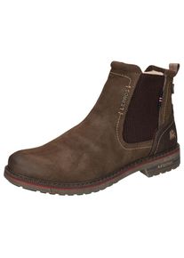 Lerros, Herren, Chelseaboots Schlupfstiefel, mit Rei&szlig;verschluss, Winterboots mit Warmfutter, dunkelbraun, 43, dunkelbraun, Aus feinem Lederimitat mit 