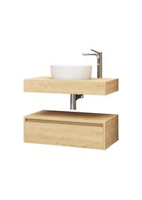 BELVIT Linuva Waschtischunterschrank Safir MDF Bad Unterschrank mit