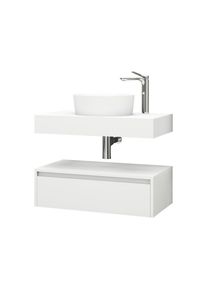 BELVIT Linuva Waschtischunterschrank Matt Weiß MDF Bad Unterschrank