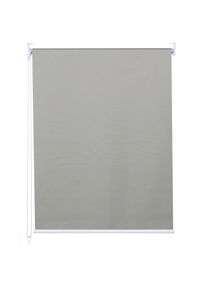 Rollo HWC-D52, Fensterrollo Seitenzugrollo Jalousie, 100x230cm Sonnenschutz Verdunkelung blickdicht ~ grau