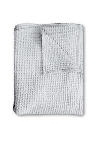 Colcha de polialgodón ligero waffle piqué de 140 x 200 cm en color gris claro