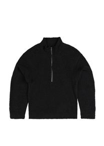 mfpen Common Half Zip Sweater, Black Fuzzy Fleece
