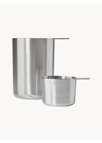 Zone Denmark Målebægre i Rustfrit Stål Singles, Sæt af 2 Grå Forskellige størrelser