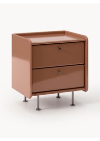 Mesita de noche de metal Coya Marrón Metal An 50 x Al 55 cm | Westwing Collection