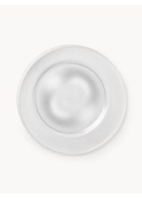 Pratos marcadores canelados Effie, conjunto de 2 Transparente Vidro &Oslash; 33 cm | Westwing Collection