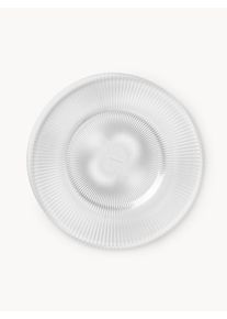 Riflede Morgenmadstallerkener Effie, Sæt af 4 Gennemsigtig Glas Ø 21 cm | Westwing Collection