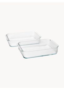Stelton Ovenproof Dishes Pilastro (Set of 2) by Francis Cayouette Transparent B 21 x H 6 cm