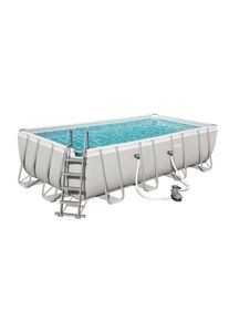 Bestway 18ft x 9ft x 48in Power Steel Rectangle Pool Set – BW56465