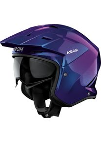 Airoh Kombakt Shimmer, open face helmet , color: Dark Blue/Purple , size: M