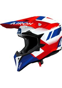 Airoh Wraaap Vision, motocross helmet , color: Red/White/Blue , size: M