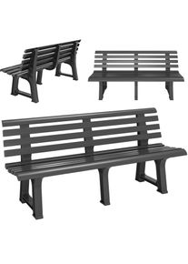 Casaria Gartenbank Orchidea Anthrazit 145x49x74cm