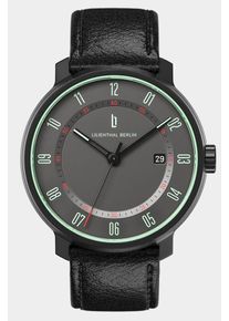 Men's Automatic Watch &ndash; Gray - Brushed Steel Case, Sapphire Glass, Leather Strap - 42h Power Reserve, 42mm , Japanese Automatic Movement - Lilienthal