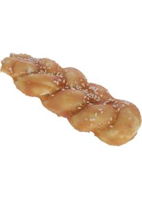 KERBL Pet Rinderhaut Zopf mit Hühnchen, 15cm, 75g