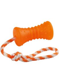 KERBL Pet ToyFastic Knochen am Seil, orange, 12,5x&Oslash;7cm, 30cm