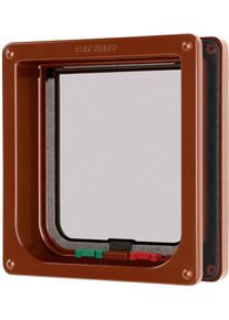 Closer Pets Cat Mate 4-Wege Katzentüre mit Tunnel, braun