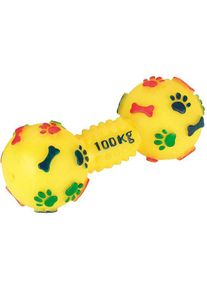 KERBL Pet Sports Vinyl Hantel mit Squeeker, farblich sortiert, 15cm