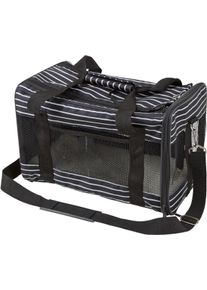 KERBL Pet Cuba Tragetasche, schwarz/weiß, 40x26x28cm