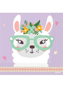 Amscan 16 serviettes lama 33cm