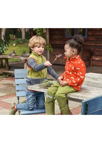 Tchibo - Kleinkind-Fleecejacke - Unisex - Gr. 86/92 - weiß/geblümt