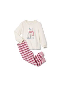 Tchibo - Kinder-Nicki-Pyjama - Gr. 98/104 - creme/gestreift