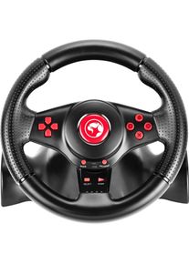 MARVO Lenkrad GT-903, Lenkrad mit Pedalen und Schalthebel, 16Tasten, USB, schwarz (PS3, PS4, Switch, Xbox 360, Xbox One S), Gaming Controller, Schwarz