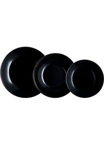 Arcopal, Geschirrset, Geschirr-Set Zelie Black Schwarz 12 Stücke (12 Stück)