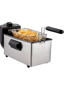 Alpina Deep fryer 3L 2000W, Fritteuse, Schwarz, Silber