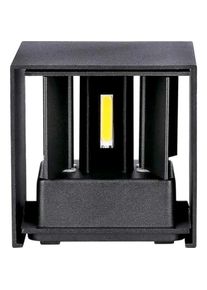 V-TAC, Gartenbeleuchtung, VT759B 5W LEDWandleuchte Bridgelux Chip Black Body Square IP65 4000K (700 lm, IP65)