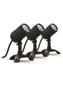Oase, Brunnen + Gartenteich, 87501 Teichbeleuchtung 3er Set EEK: G (A - G) LED Schwarz