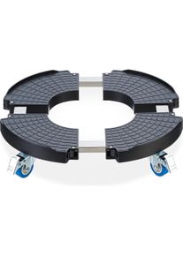 Relaxdays, Pflanzenständer + Blumentreppe, Pflanzenroller