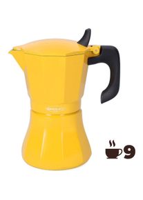 Oroley Italienische Kaffeemaschine Petra Senf Aluminium 9 Tassen, Espressokocher