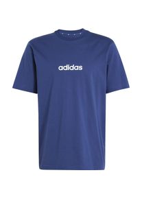 Adidas, Herren, Sportshirt, Linear Single Jersey Tee (XL), Blau, XL