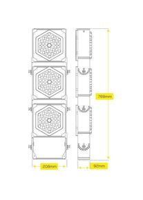 Synergy 21, Wandleuchte + Deckenleuchte, LED Outdoor Objekt/Stadion HC Strahler 300W-V (140 lm)