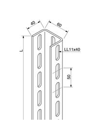 Rico, Blech, U-Profil (4500 mm, 60 mm, 40 mm)