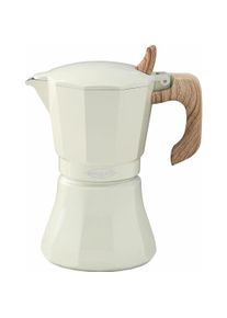Oroley Italienische Kaffeemaschine Petra Creme Aluminium 6 Tassen, Espressokocher