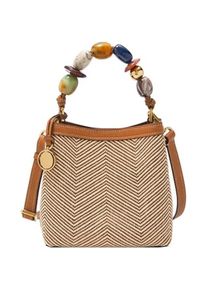 Fossil, Handtasche, Jessie Leren Crossbodytas, magnetische kliksluiting, verstelbare riem, iPhone-kompatibel, Braun