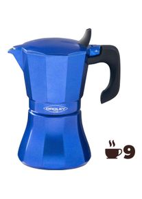 Oroley Italienische Kaffeemaschine Petra Blau Aluminium 9 Tassen, Espressokocher