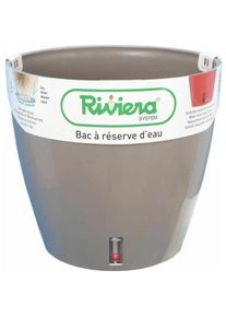 Riviera, Blumentopf, Blumentopf Eva Taupe kreisförmig Ø 46 cm