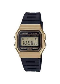 Casio, Armbanduhr, F-91wm, Gold, Schwarz, (Chronograph, 35 mm)