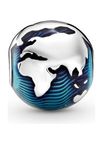 Pandora, Kettenanhänger, Globe Clip Charm, (Silber 925, Emaille)