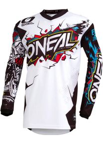 O Neal ONeal Element Villain, jersey kids , color: White/Black/Blue , size: S