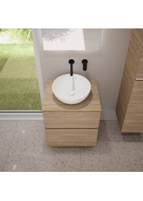 evineo ineo5 evo Meuble bas l: 60 cm, 2 tiroirs, vasque ineo6 Ø 41,5 cm blanche,, BE0956OA+BE0962OA+BE0936WH,