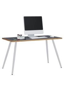 Vcm Schreibtisch »Schreibtisch Computertisch Bürotisch Skandanivischer Retro Look Salia 110x50 cm« Salia in schwarz-weiß, Größe B/H/T: 110 cm x 70...