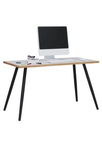 Vcm Schreibtisch »Schreibtisch Computertisch Bürotisch Skandanivischer Retro Look Salia 110x50 cm« Salia in schwarz-weiß, Größe B/H/T: 110 cm x 70...