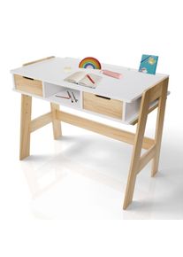 Juskys Gyerek &iacute;r&oacute;asztal magass&aacute;gban &aacute;ll&iacute;that&oacute; t&aacute;rol&oacute;hellyel feh&eacute;r