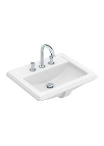 Villeroy & Boch Villeroy und Boch HOMMAGE Einbau-Waschtisch 710263R1 63x52,5cm, 1 Hahnloch, Überlauf, weiß ceramicplus