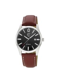 ETT , Jungen,Damen , Automatikuhr &raquo;Motion Drive&laquo; Armbanduhr, Herrenuhr, Mechanische Uhr, Lederarmband, analog, Tag , braun-schwarz , Edle ETT...