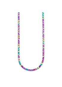 Bruno Banani , Jugendliche , Edelstahlkette »Schmuck Geschenk Steinkette mit farbigem Hämatit« , edelstahlfarben-blau-gelb-rot-lila-grün , Elegante...